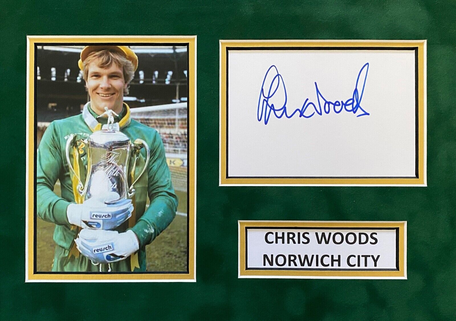 CHRIS WOODS SIGNED A4 Photo Poster painting MOUNT DISPLAY FOOTBALL AUTOGRAPH NORWICH CITY