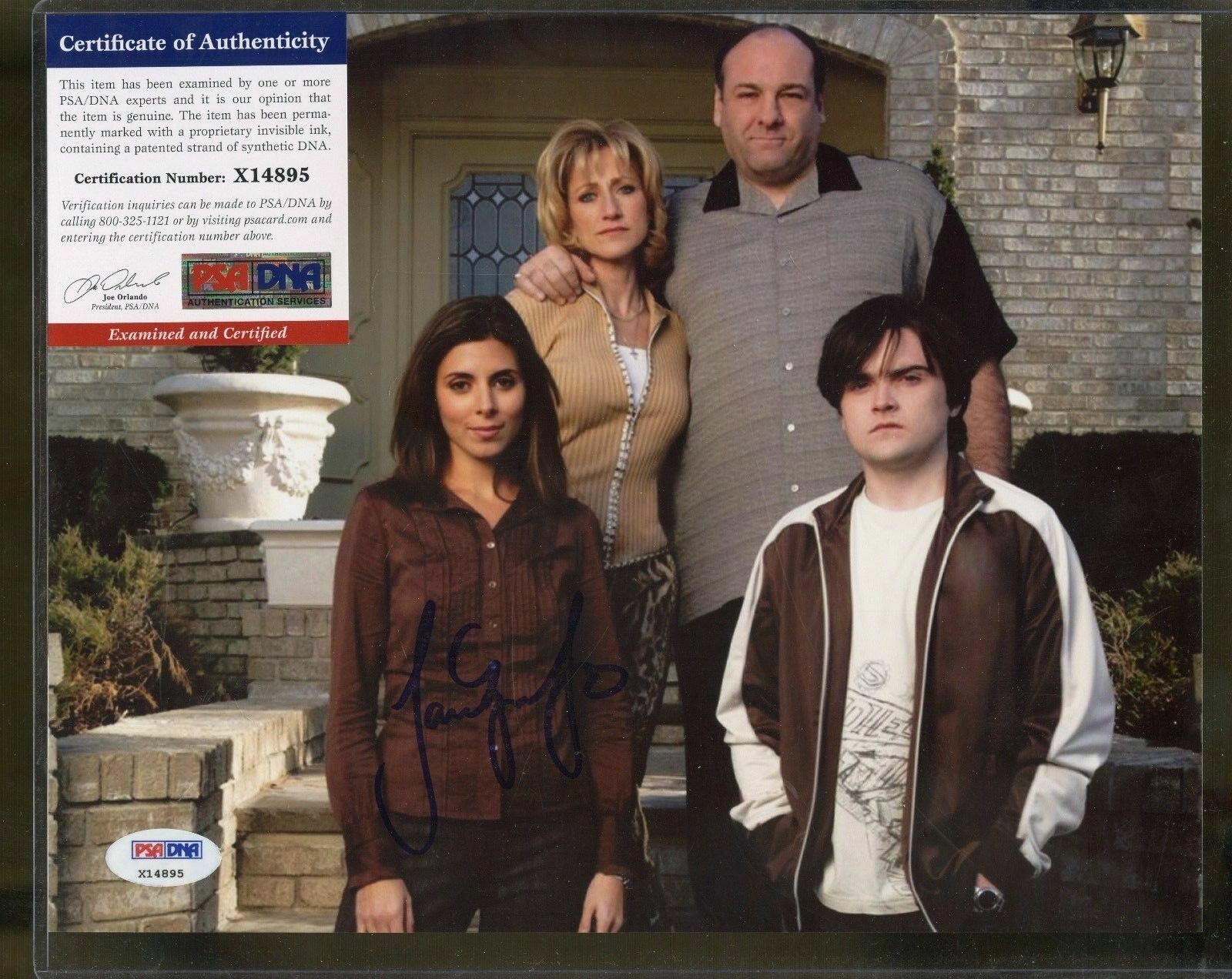 Jamie-Lynn Sigler as Meadow in The Sopranos signed 8x10 Photo Poster painting PSA COA (B)