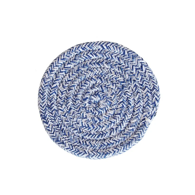 Handmade Cotton Rope Placemat Hand Woven Table Mats Napkin Tableware Drink Cup Coaster Insulation Pad Kitchen Dinner Home Decor