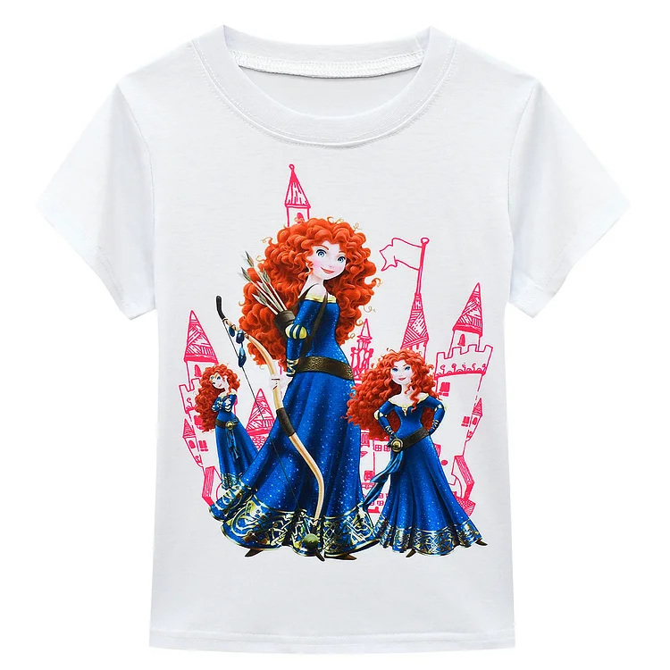 summer  princess suit skirt girl four-piece round neck short sleeve skirt bag 3670-Mayoulove