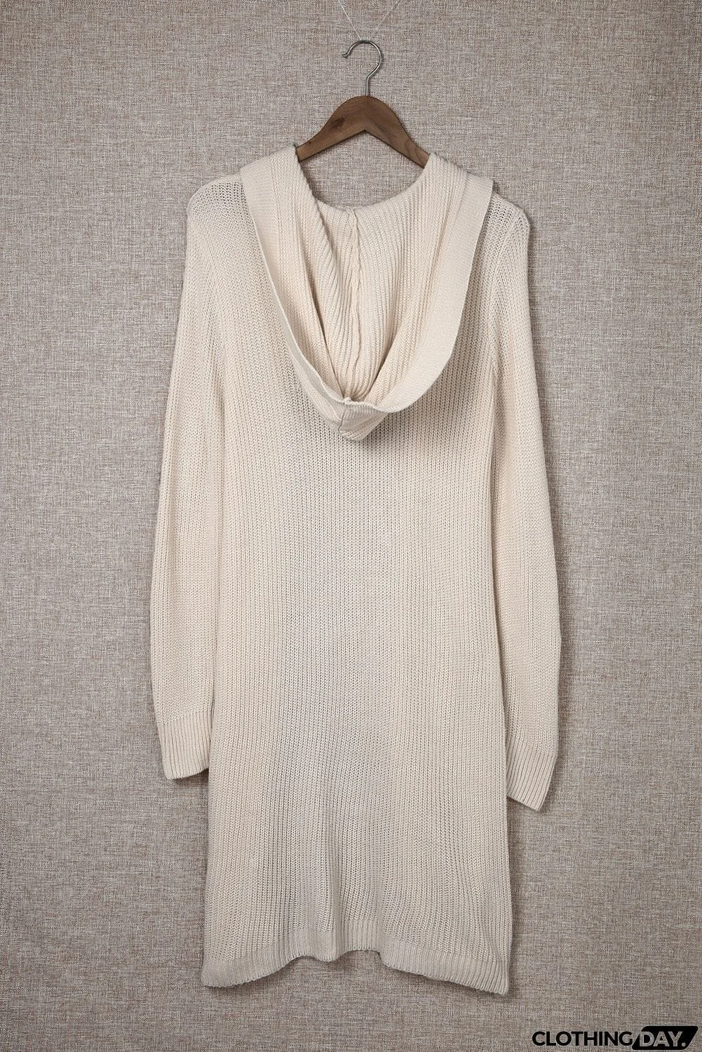 Open Front Hooded Cardigan