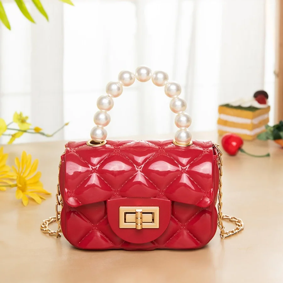 Red Fashion Patchwork Solid Chain Strap Crossbody Bag | EGEMISS