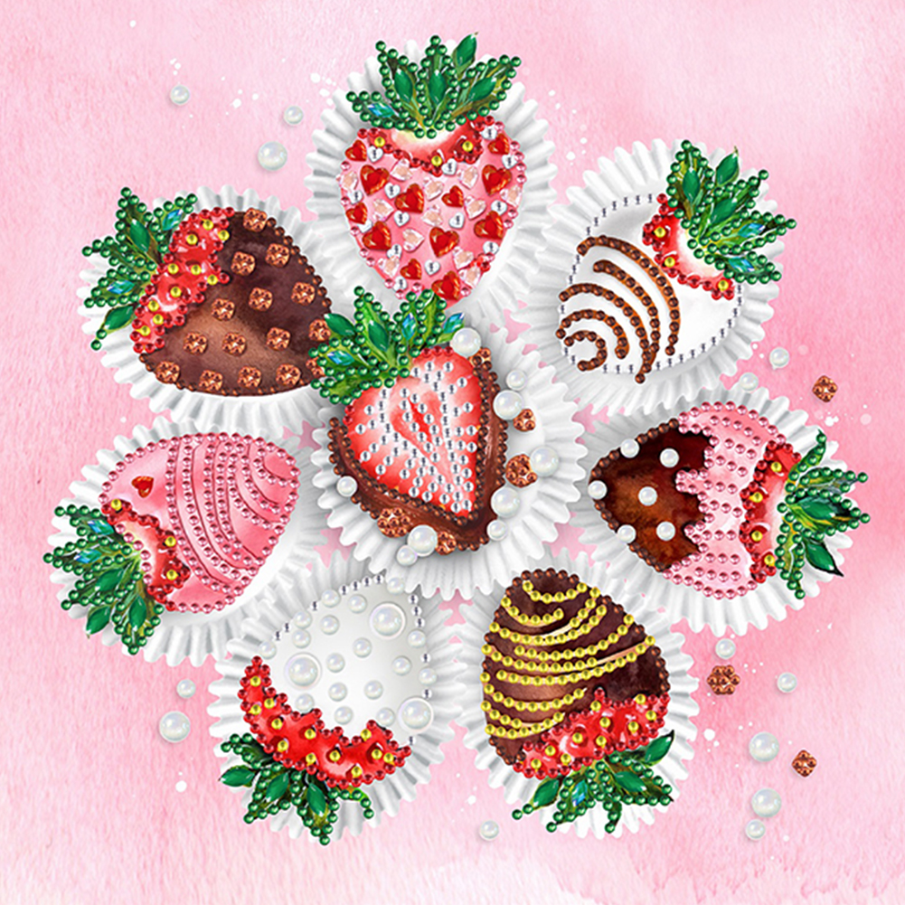 

Strawberry Chocolate - Special Shaped Diamond Painting - 30*30CM, 501 Original