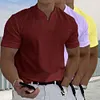 Gioiacombo&trade; T-shirt a maniche corte in tinta unita con scollo a V sciolto da uomo nuova