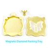 DIY Diamond Painting Tray Set with Bow Pattern, Magnetic Lid, Diamond Painting Accessories