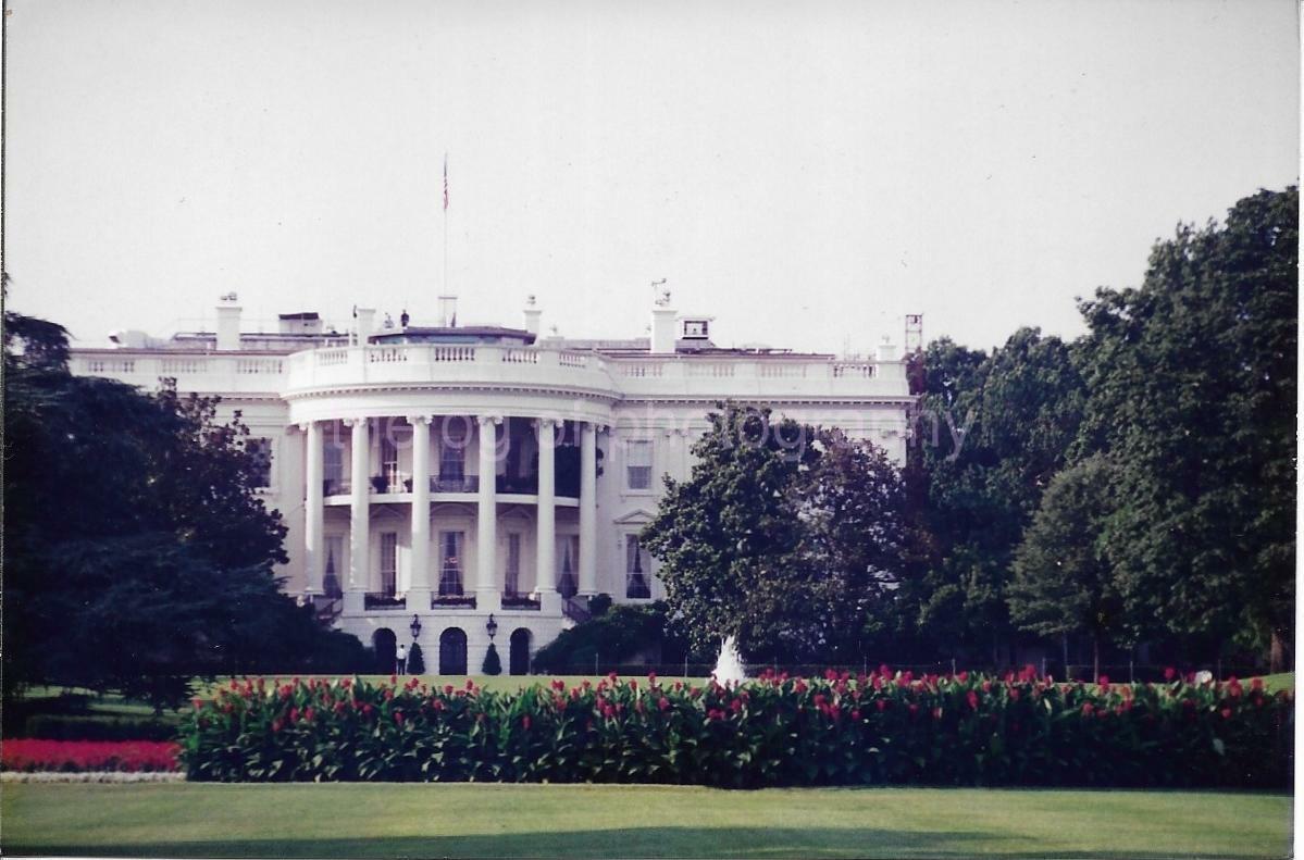 The White House FOUND Photo Poster painting Color WASHINGTON D.C. USA Original VINTAGE 011 4 P