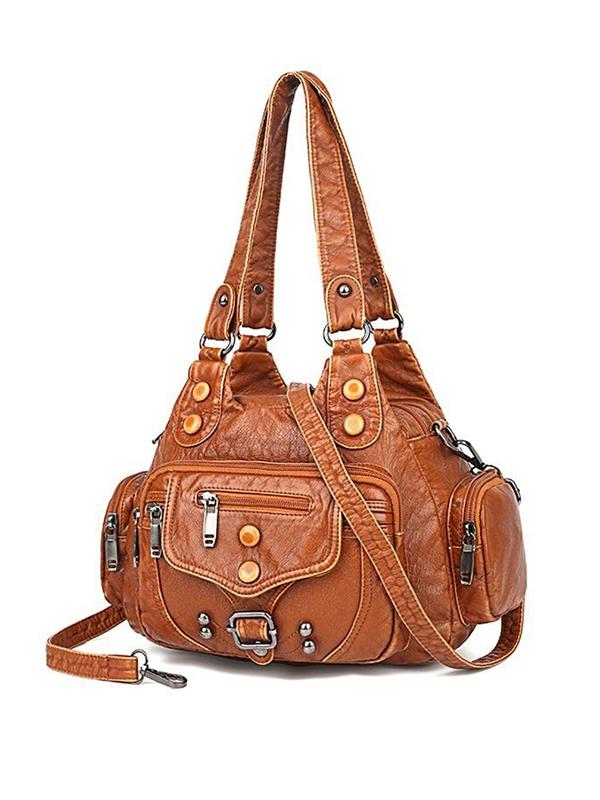 Vintage Studded Utility Baggy Bag