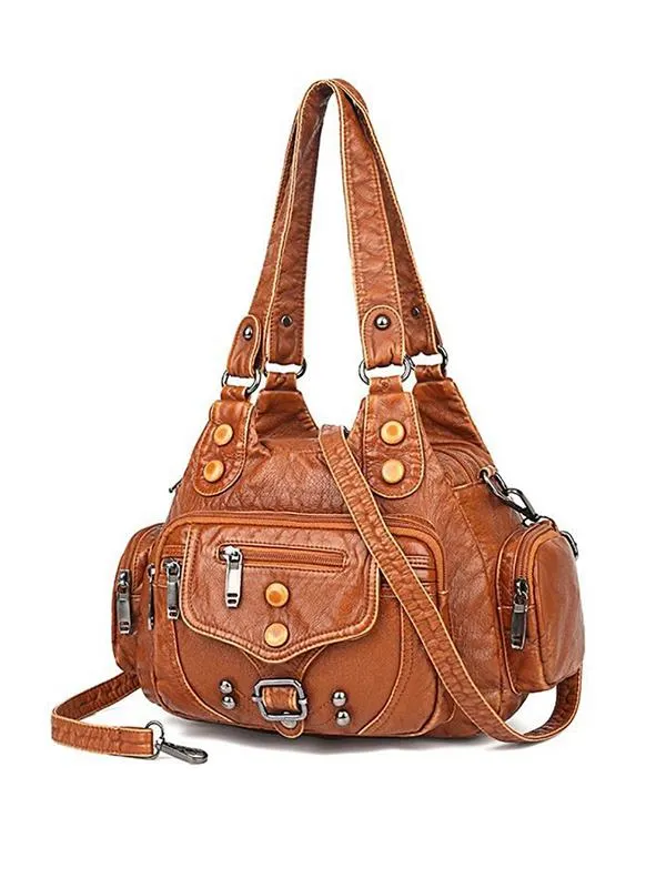 Vintage Studded Utility Baggy Bag