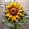4pcs 5Diamond Painting -DIY Round Drill Flowers in The Wall