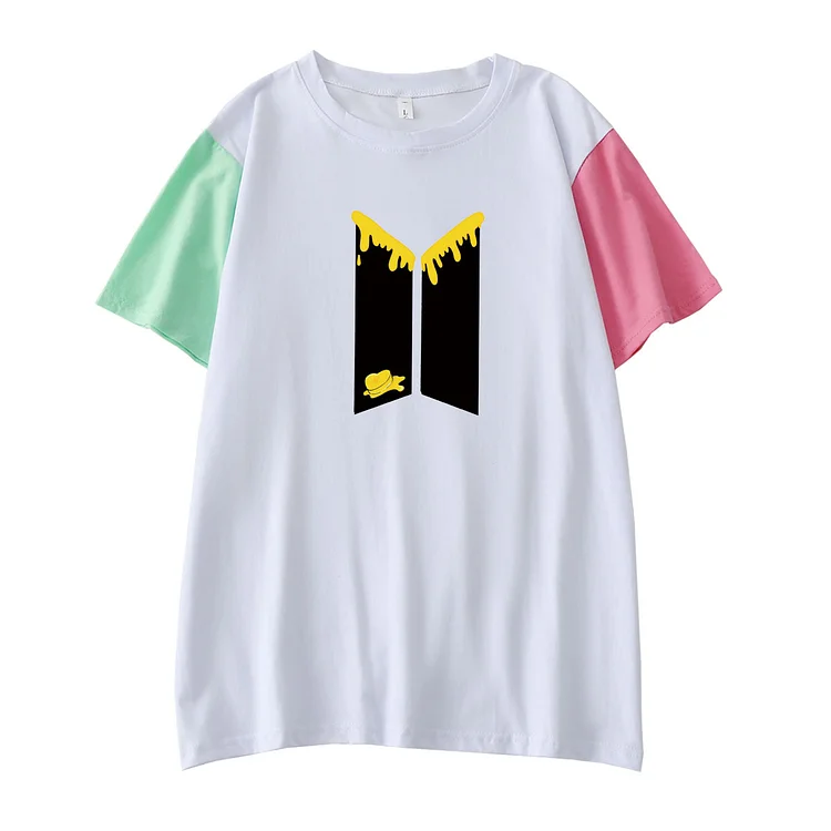 BTS Creative Butter Colorblock T-shirt