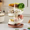 Multifunctional Rotating Hot Pot Prep Tray - Home Kitchen Prep Essential, Vegetable Platter, Multi-Layer Side Dish Rack