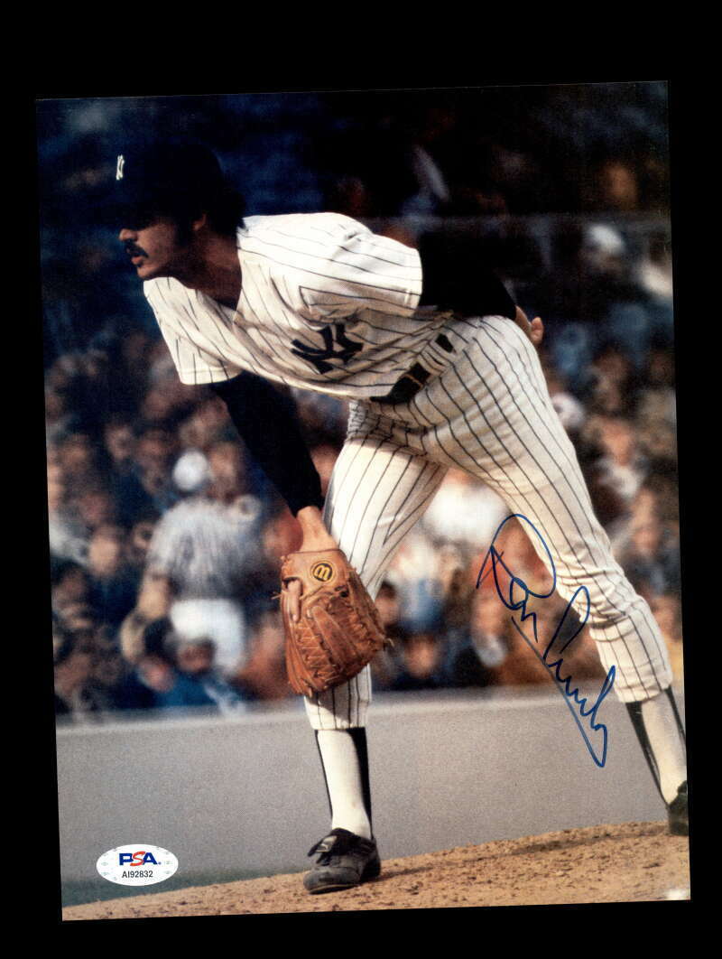 Ron Guidry PSA DNA Coa Signed 8x10 Vintage 70`s Yankees Photo Poster painting Autograph