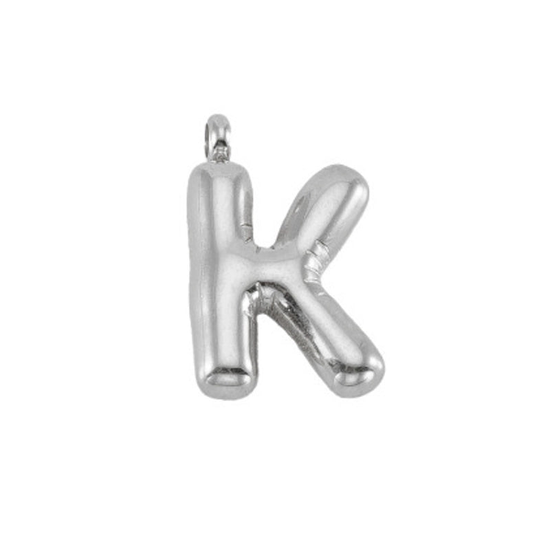 2 Pieces 24mm 304 Stainless Steel Letter Pendant Chain