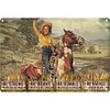 Fille d&rsquo;&eacute;quitation - Panneaux en &eacute;tain m&eacute;tallique(20*30cm)