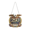 250th Anniversary of US Eagle DIY Acrylic Diamond Painting Hanging Kit Special Shape Crystal Rhinestone Art Pendants Single Side Drill for Adults Gift Home Wall Or Window Decor