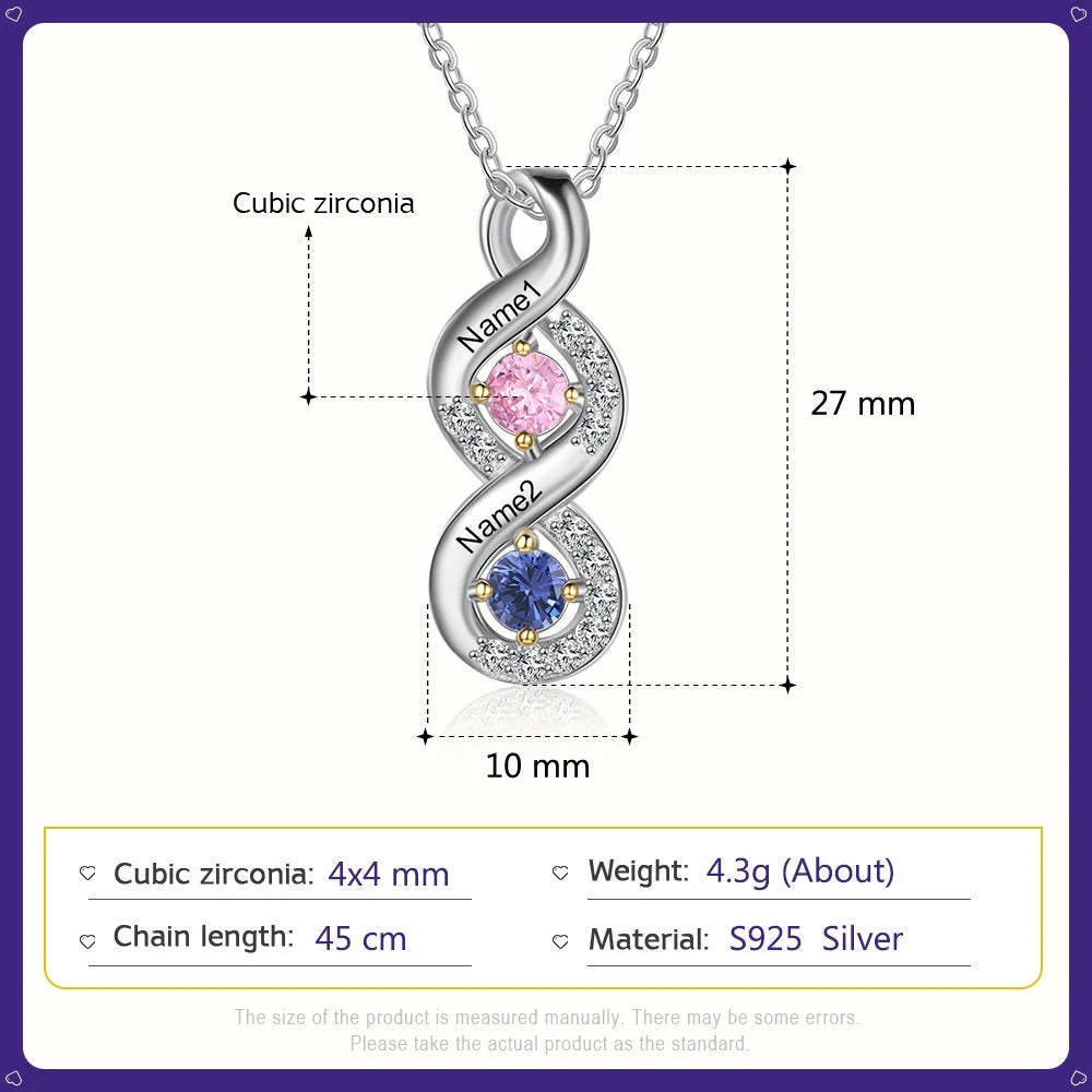Necklace Rings Sets with Birthstones
