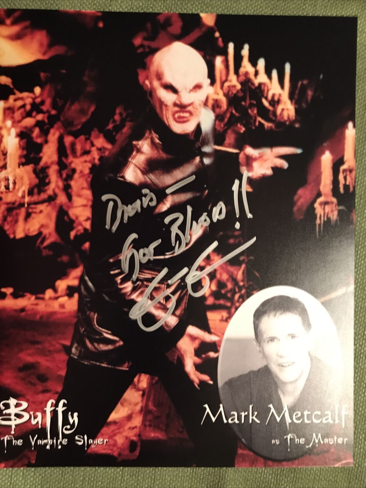 GREAT Mark Metcalf as The Master BUFFY the Vampire Slayer BtVS Signed 8x10 Photo Poster painting