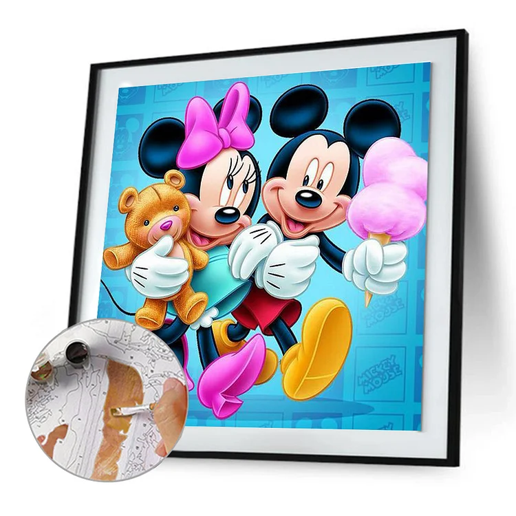 Disney Cartoon Mickey and Minnie By Number Paint By Number Oil