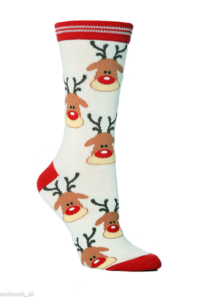Christmas Elk Stockings Personality Cotton Stockings Medium Tube Socks Halloween Socks