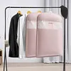 [US Local Warehouse] Space Saving Hanging Garment Bag w/ Self Compression Zipper Storage Bag(Pink S)