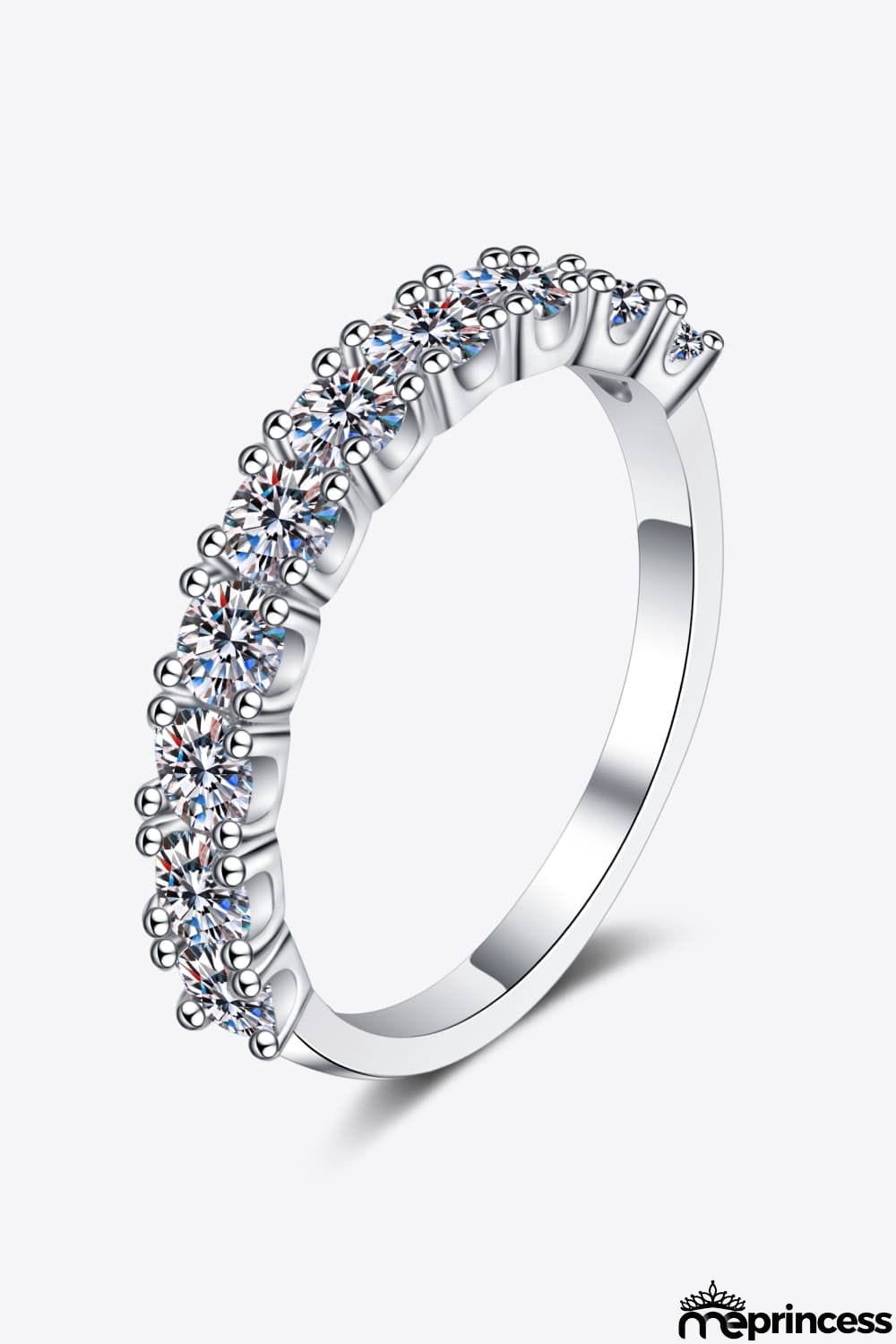 1 Carat Moissanite Half-Eternity Ring