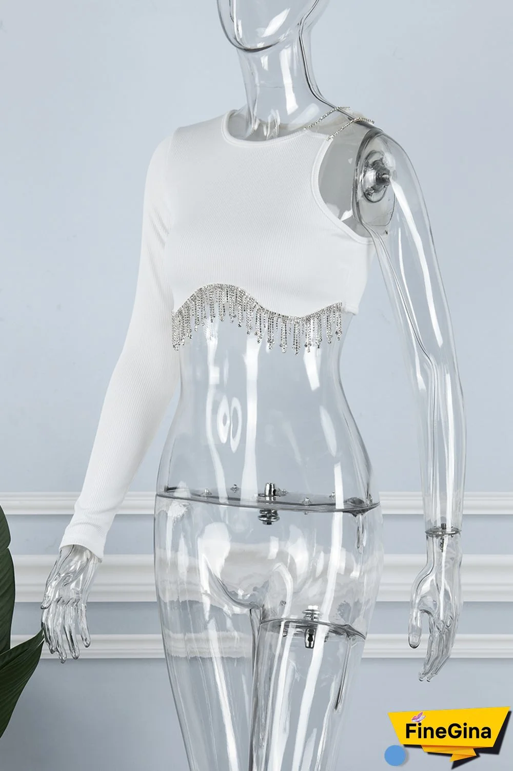 White Sexy Casual Solid Tassel Patchwork O Neck Tops