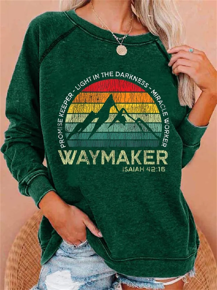 Wearshes Way Maker Promise Keeper Miracle Worker Sweatshirt