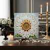 DIY Pearl Painting Sunflower for Home Wall Decor with Frame(25x25cm)