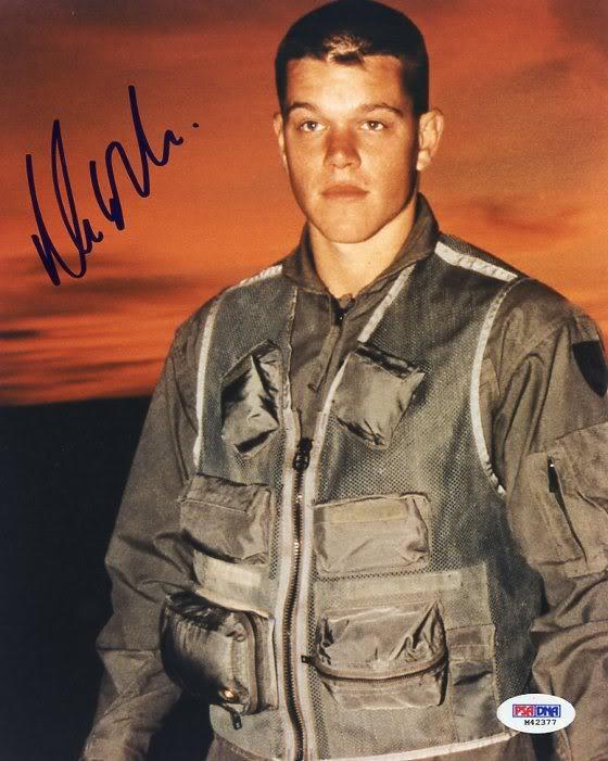 Matt Damon Saving Private Ryan Signed Authentic 8X10 Photo Poster painting PSA/DNA #M42377