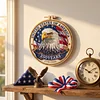 Eagle America 250th Anniversary-DIY Embroidery Kit with Pattern Cotton Threads Needles Hoop 30*30cm tapestrymarket