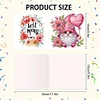 uk.everydayedeals 6Pcs DIY Diamond Painting Greeting Card - Mothers Day Gnome