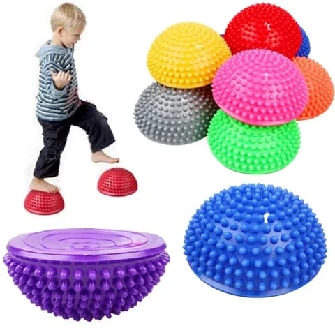 pornhint Pornhint 16cm Yoga Ball PVC Inflatable Massage Point Half Fit Ball Balance Trainer Stabilizer GYM Pilates Fitness Balancing Ball