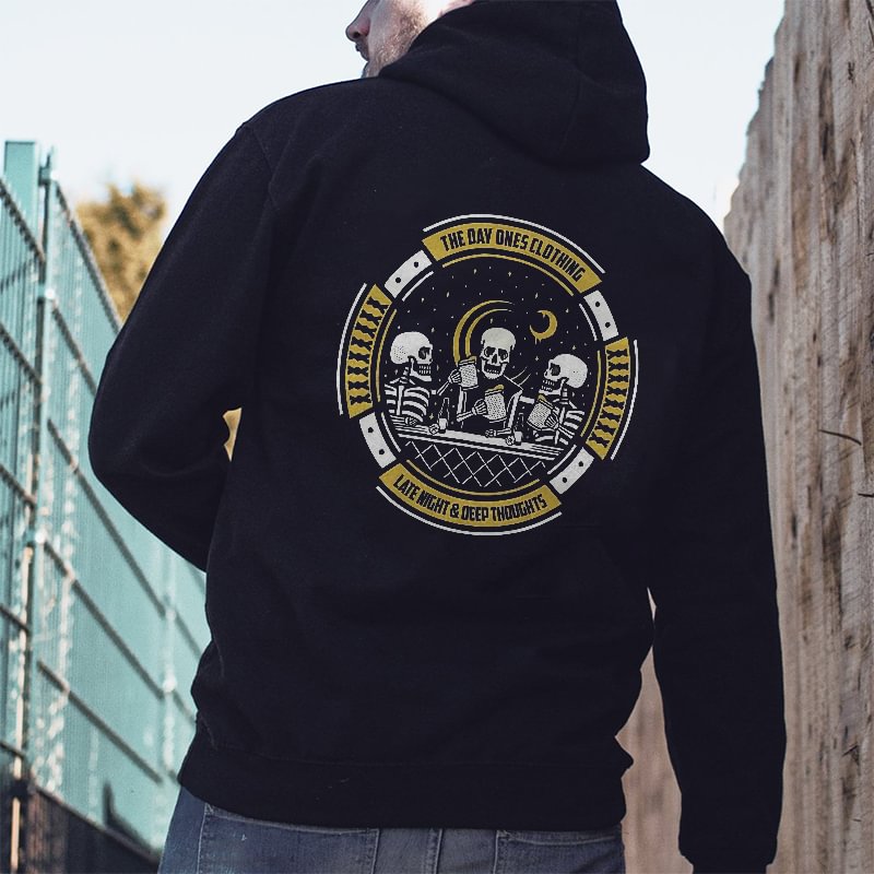 The Day Ones Clothing Late Night Deep Thoughts Hoodie - Krazyskull