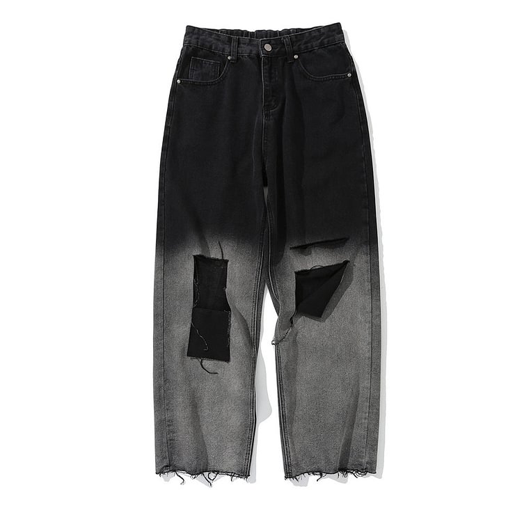 Jeans Men's plus Size Retro Sports Baggy Straight Trousers Casual Pants Trousers Men's Jeans