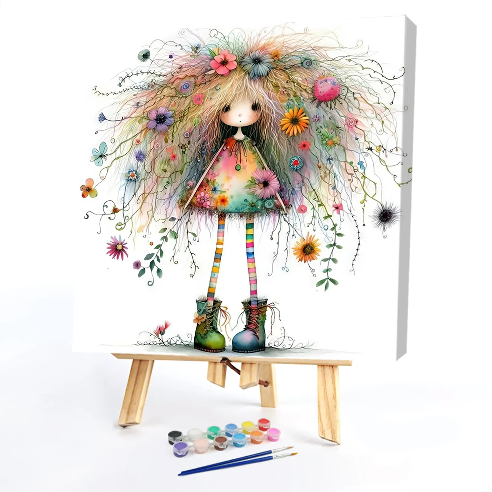 Quirky Girl-Paint by Numbers Quirky Girl 40*40CM