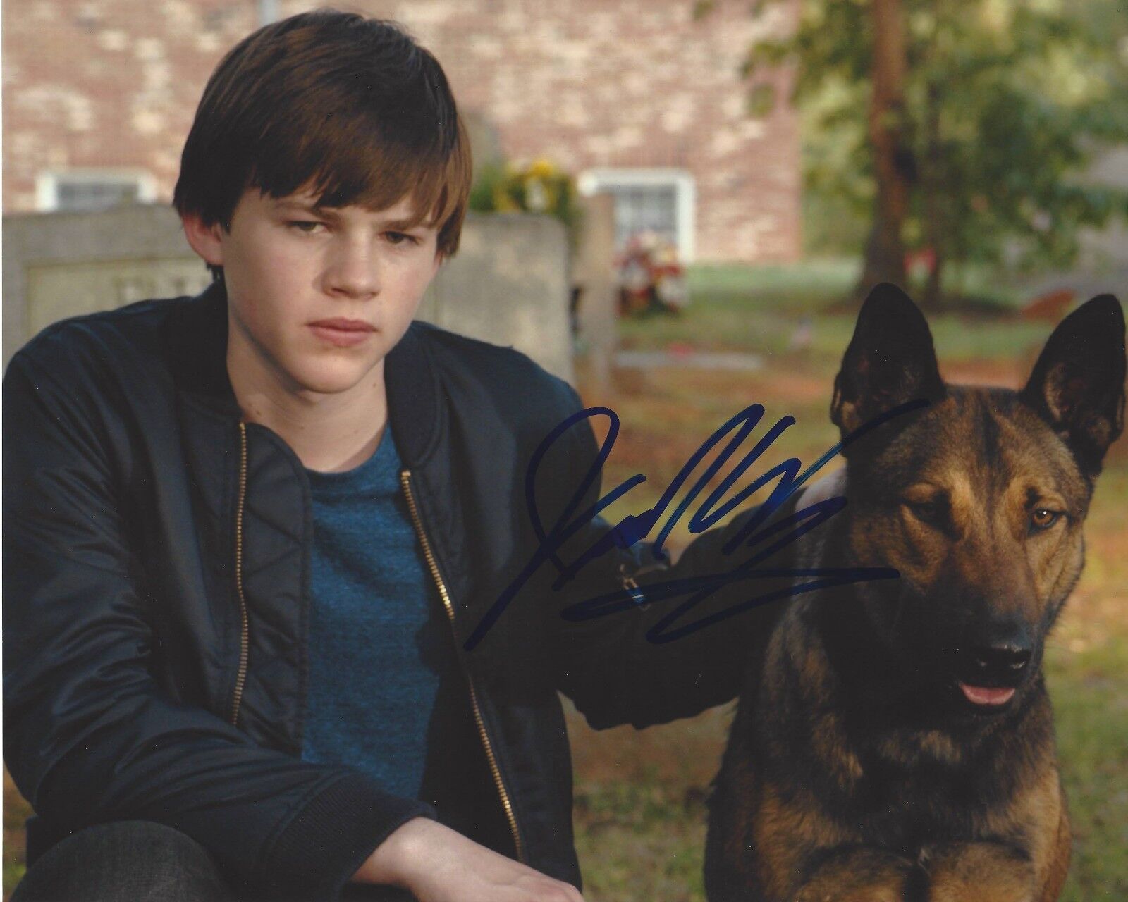 ACTOR JOSH WIGGINS SIGNED 'MAX' MOVIE 8X10 Photo Poster painting B W/COA GIANT LITTLE ONES JOE