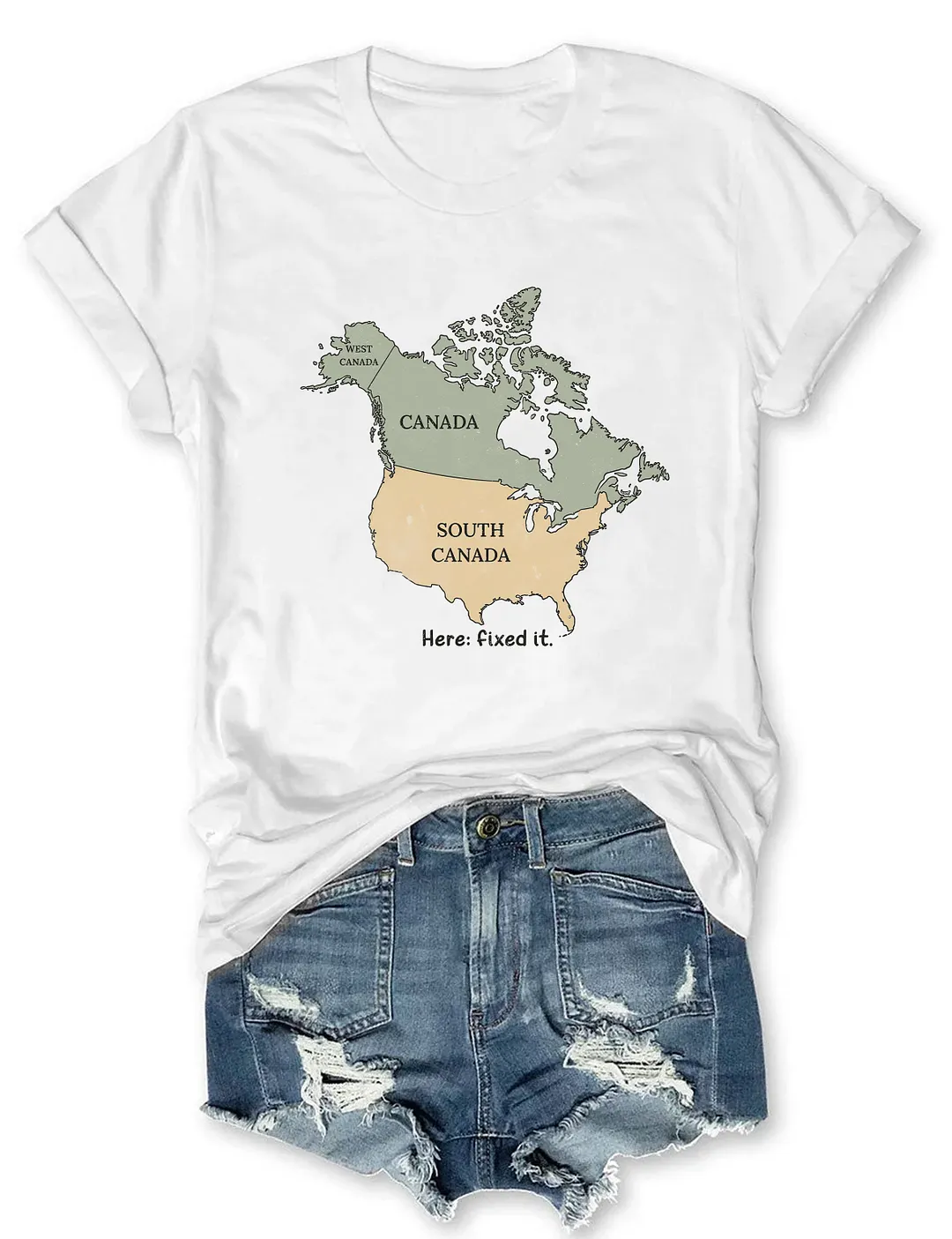 South Canada Map Here Fixed It T-shirt