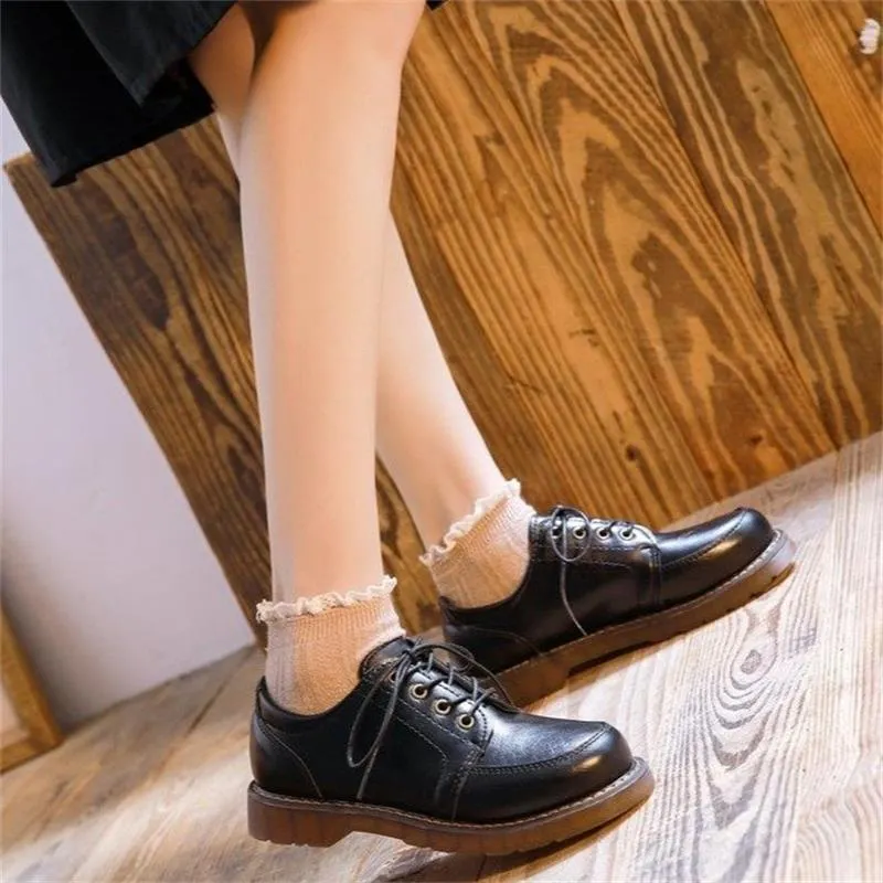 Churchf Churchf Small Leather Shoes Female 2024 College Style Retro With Skirt Mary Jane Women's Shoes New Spring And Autumn