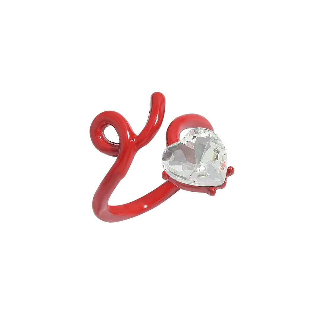 Dvacaman 2021 New INS Trendy Colorful Dripping oil Geometric Rings Candy Color Hand Painted Irregular Open Rings Female Jewelry