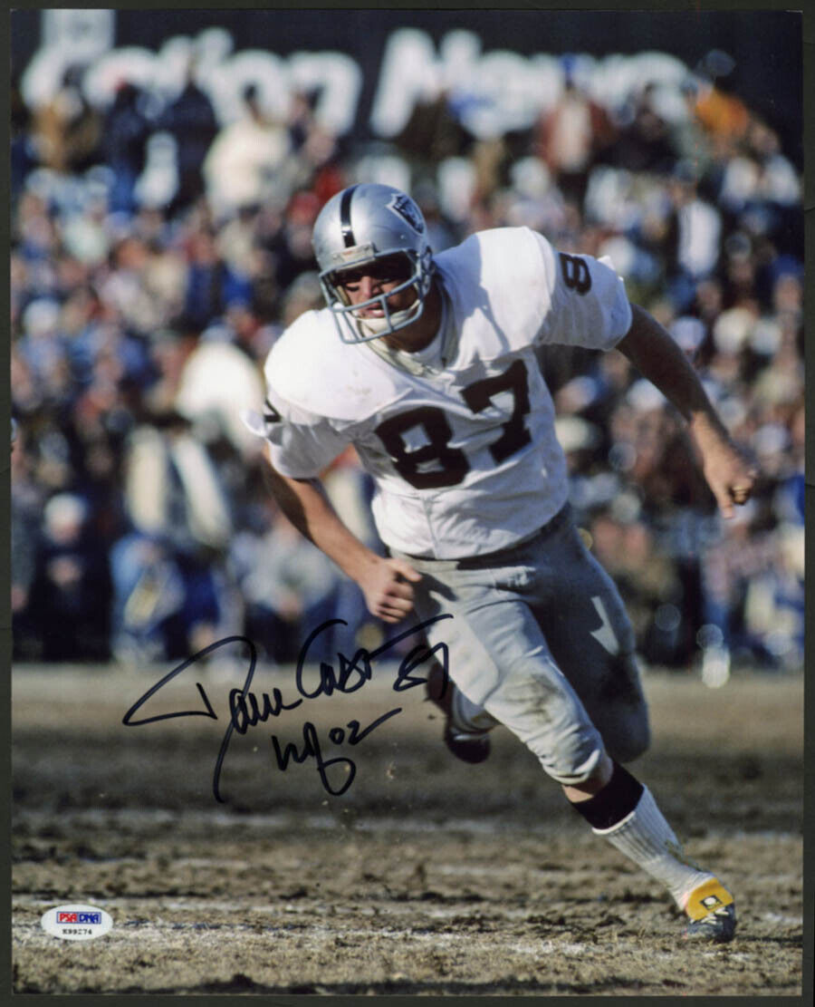 Dave Casper SIGNED 11x14 Photo Poster painting + HOF 02 PSA/DNA Oakland Raiders AUTOGRAPHED