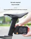 TUJIYD Bicycle Taillight Digital Brand Road Mountain Bike Night Riding Safety Warning Light Cycling Equipment Number Plate