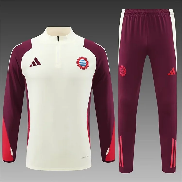 2024/25 Bayern Munich White Half-Zip Training Jersey