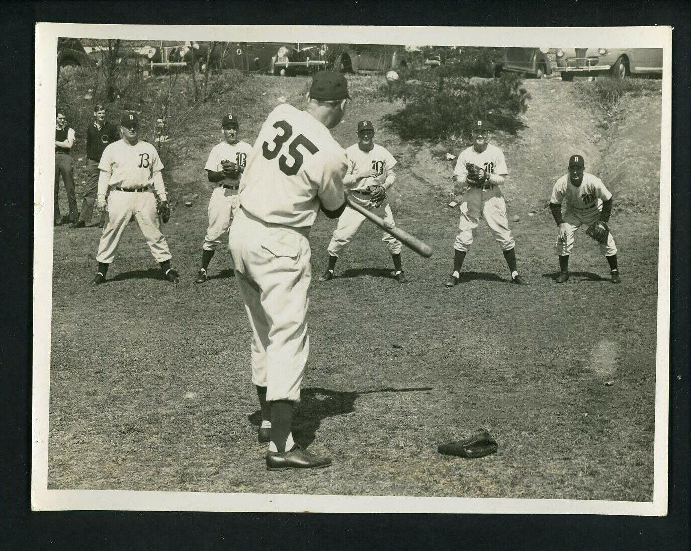 Boston Braves players enjoy a game of pepper circa 1940 's Press Original Photo Poster painting