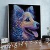 DIY Pearl Painting Wolf for Home Wall Decor with Frame(30x30cm)