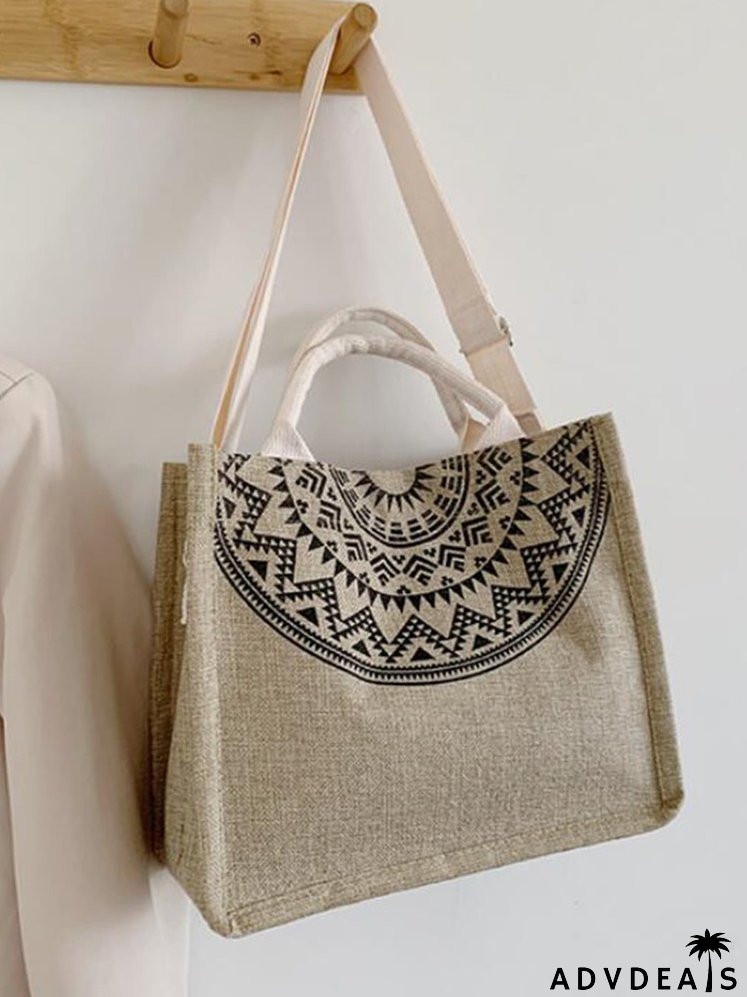 Geometric Graphic Tote Bag