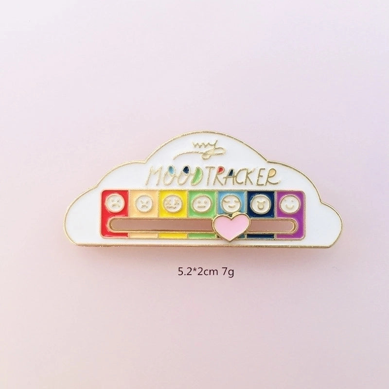 Mood Conversion Brooch Personality Slidable Social Power Expression Metal Badge Women’s Jewelry Accessories Pin
