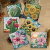 6Pcs carte de voeux fleur-bricolage