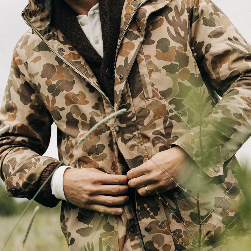 Vintage 8-oz 100% organic cotton Arid Camo Dry Wax Jacket