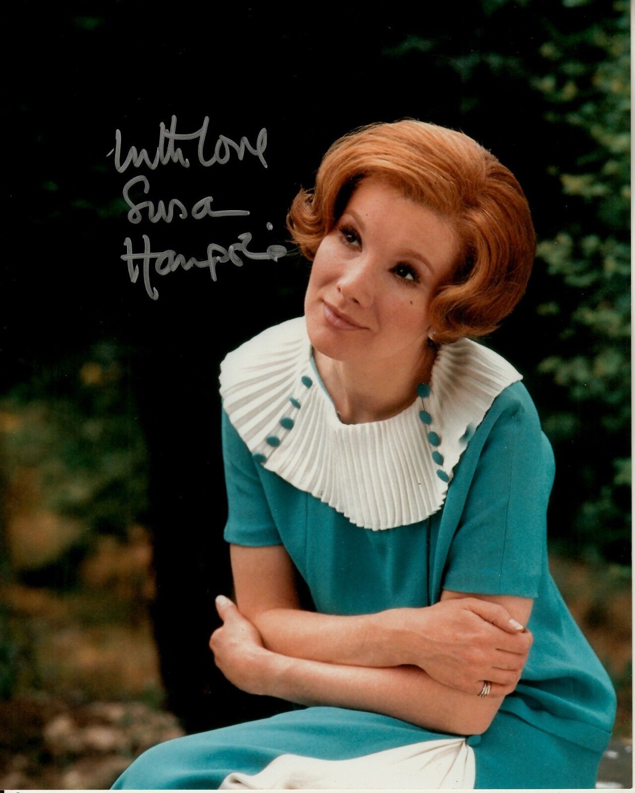 SUSAN HAMPSHIRE hand-signed BEAUTIFUL & LOVELY 8x10 COLOR CLOSEUP w/ uacc rd COA