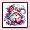 (US Only)Gnome Printed Cross Stitch Kit 40x40cm DIY 11CT Thread Art Needlework Home Decor